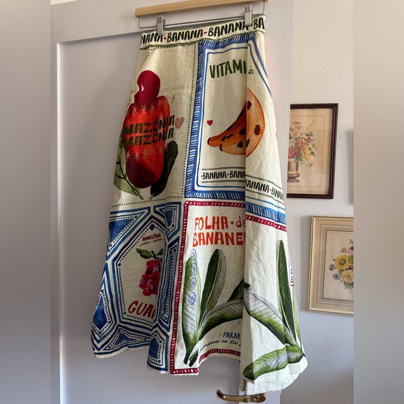 Colorful Linen Skirt - Picture 1 of 8